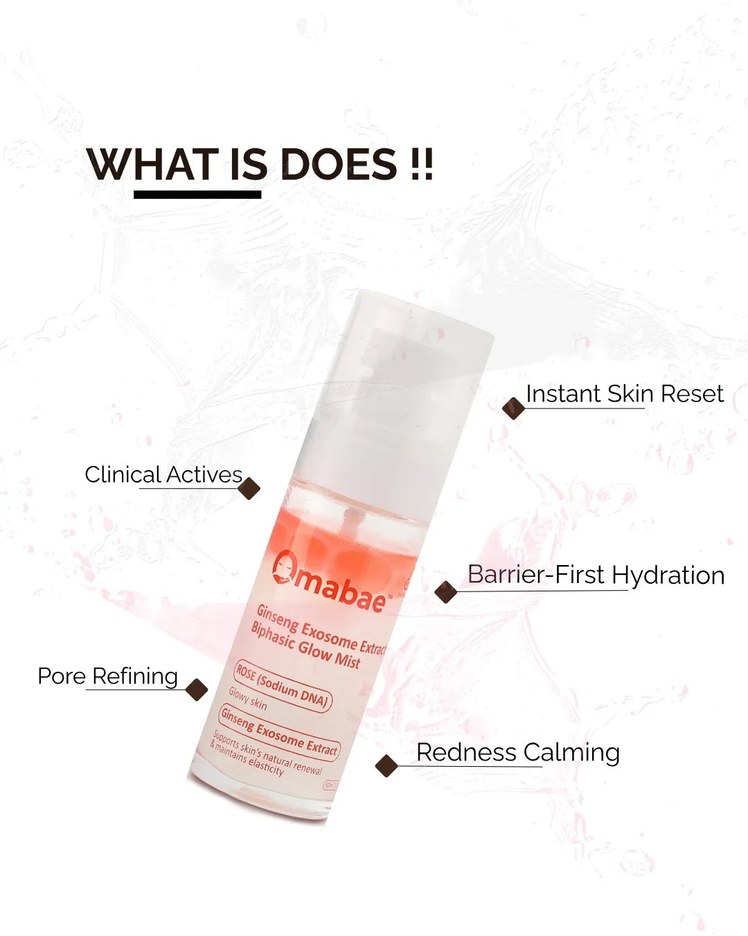 Omabae  Ginseng Exosome Extract Biphasic Glow Mist