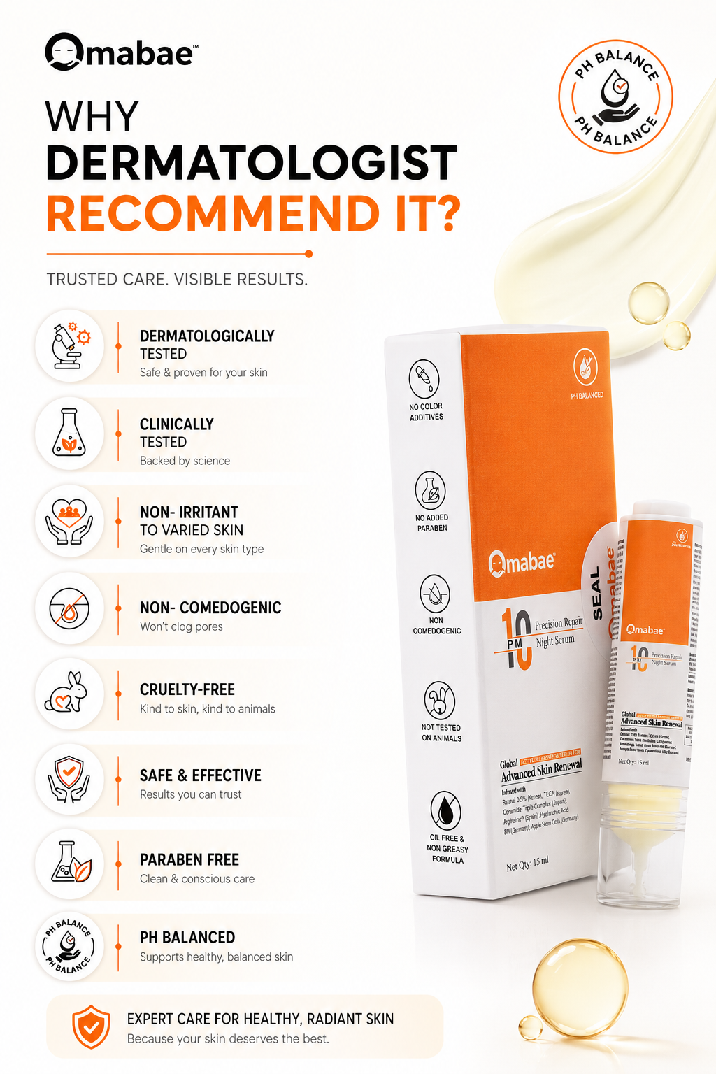 Omabae 10 PM Precision Repair Night Serum