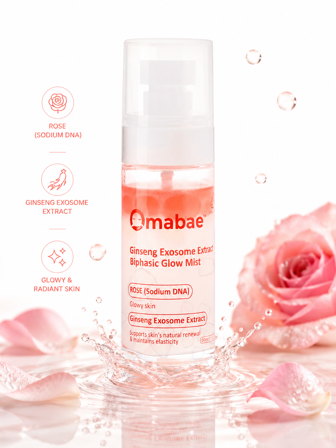 Omabae  Ginseng Exosome Extract Biphasic Glow Mist