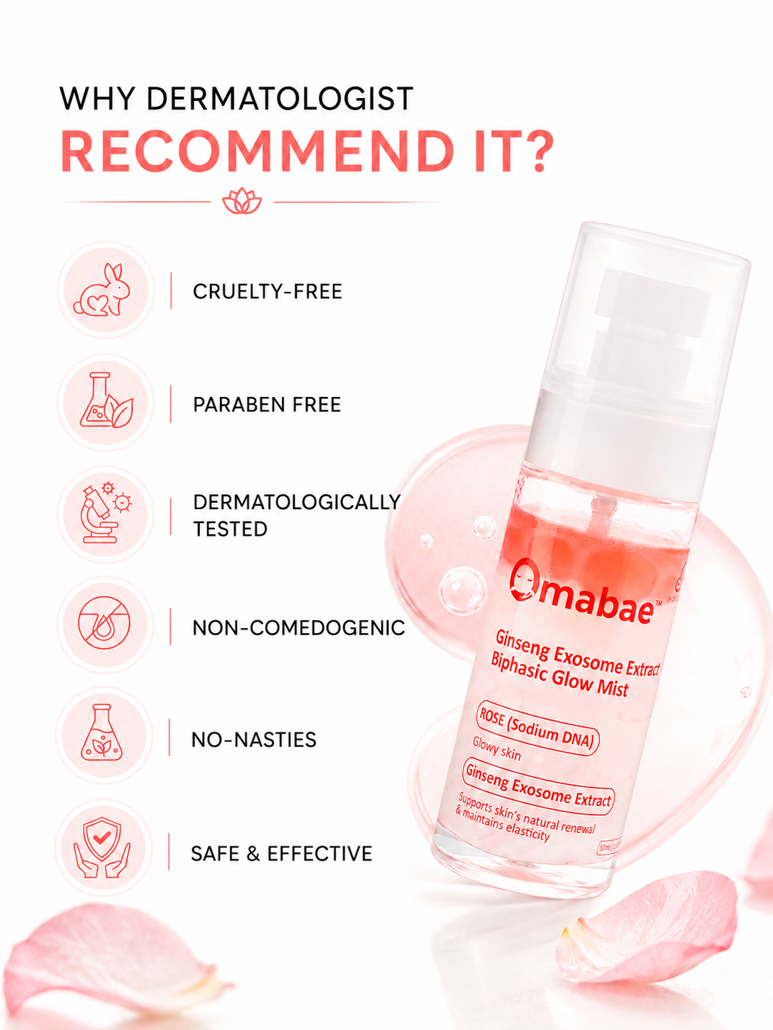 Omabae  Ginseng Exosome Extract Biphasic Glow Mist